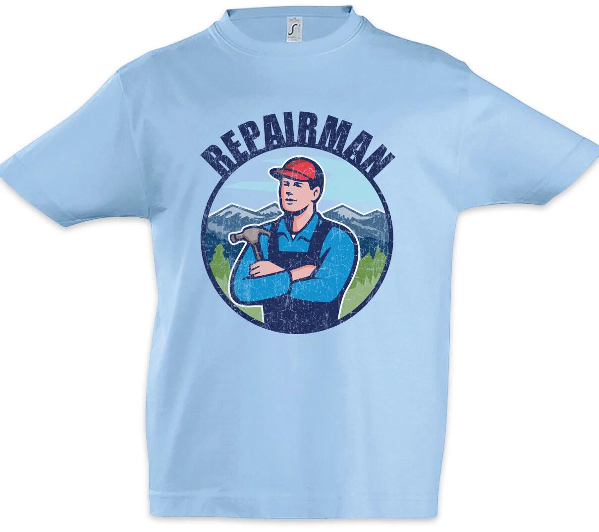 

Repairman Kids Boys T-Shirt Craftsman DIY Hammer Carpenter Carpenter- 130