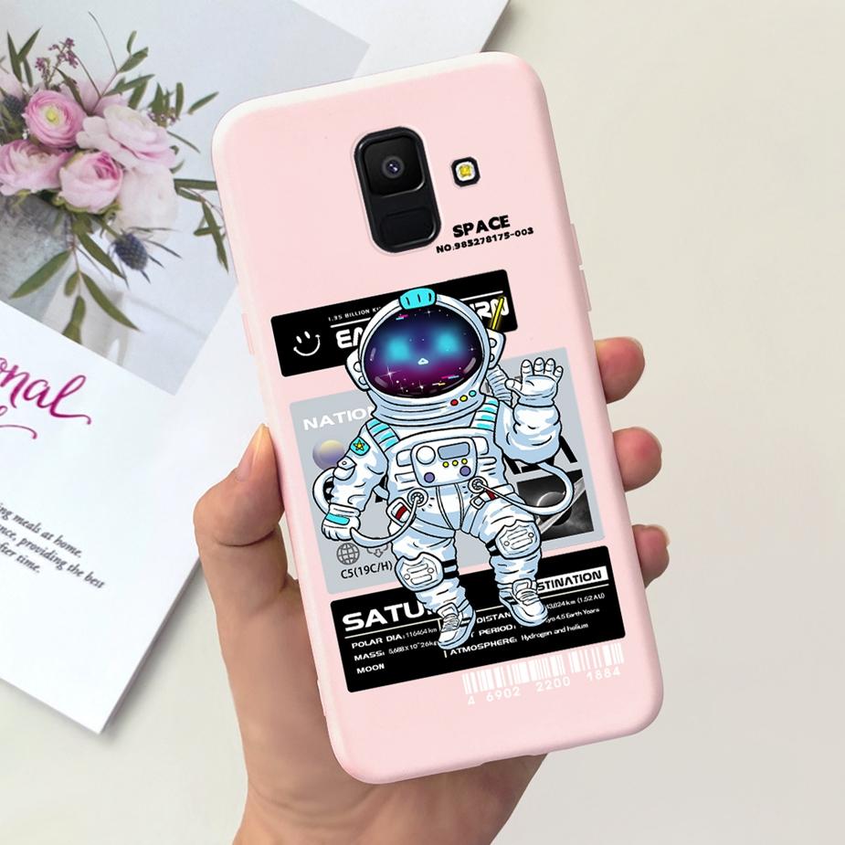 For Samsung Galaxy A6 Plus 2018 Case SM-A605F Cute Dinosaur Cartoon Cover Soft TPU Phone Case For Samsung A6 2018 A600F A6+ Bags