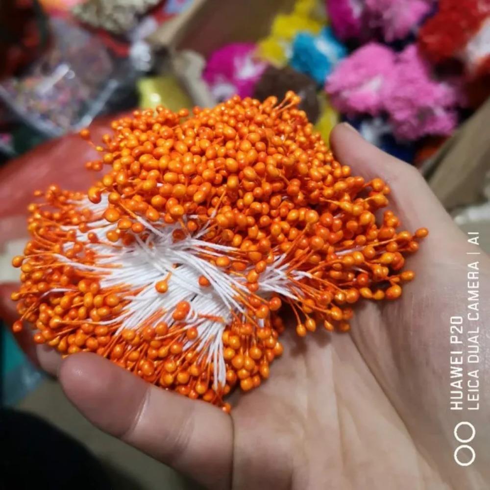 Multicolor 3mm 500pcs Artificial Sugar Flower Stamen For Craft Home Wedding Decoration Cake Decoration and DIY Pistil Stamen