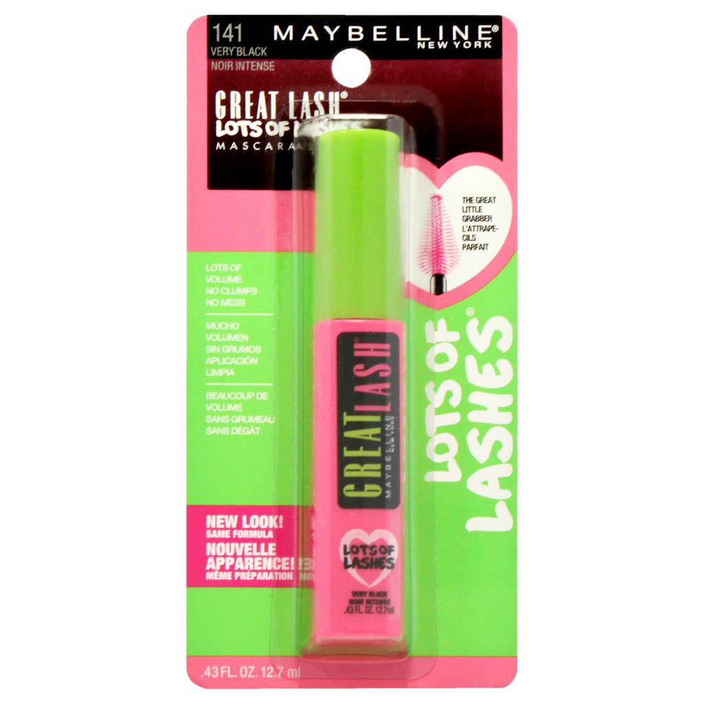 Great Lash Lots Of Lashes Mascara - 141 Very Black by Maybelline for Women - 0.43 oz Mascara