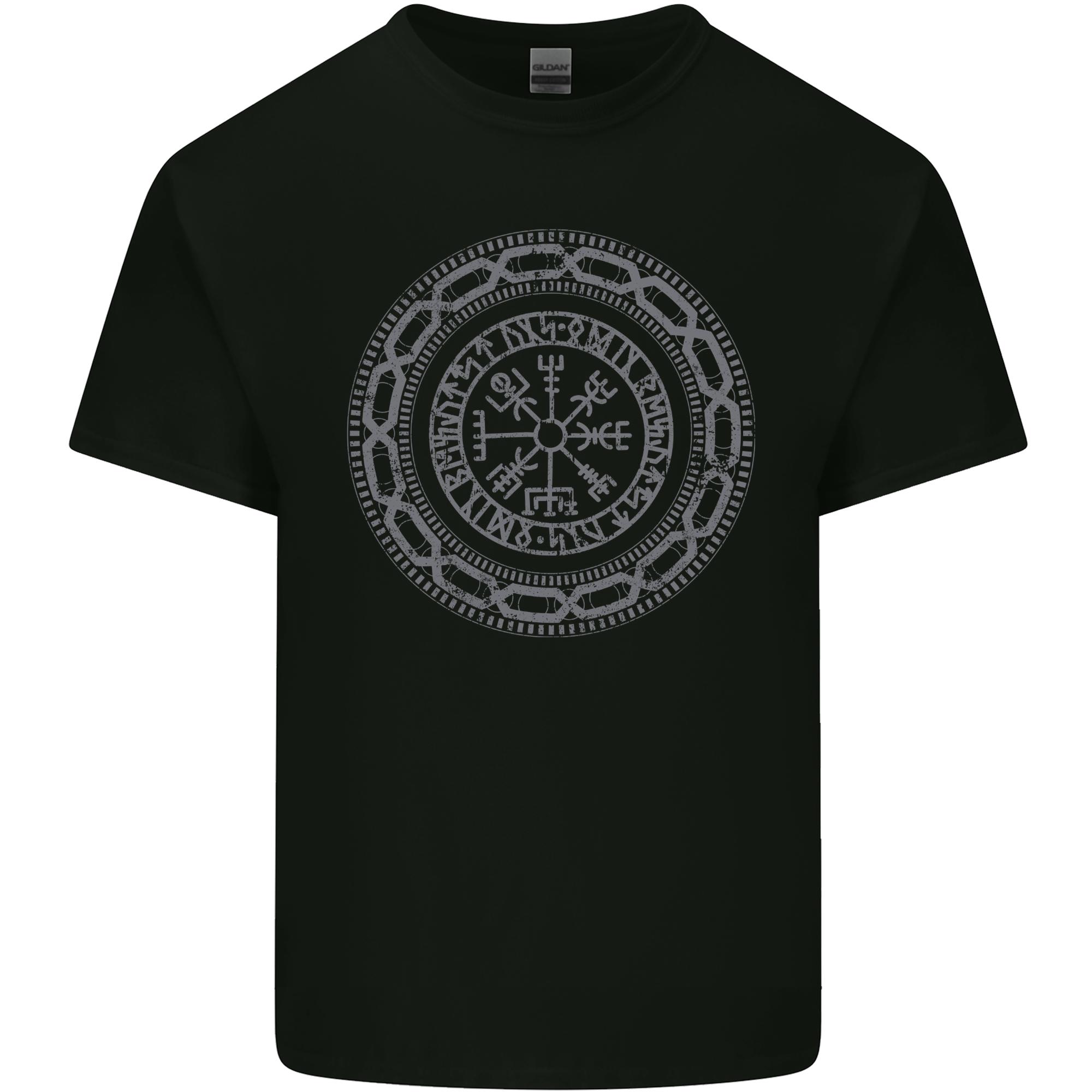 Viking Symbol Vegvisir Grey Gym Unisexs Light Cotton TShirt S