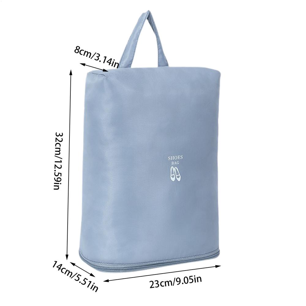 

Shoe Bags for Travel Foldable Waterproof Shoe Pouches Organizer Lightweight Oxford Cloth Pouch with Large Capacity for Traveling синій
