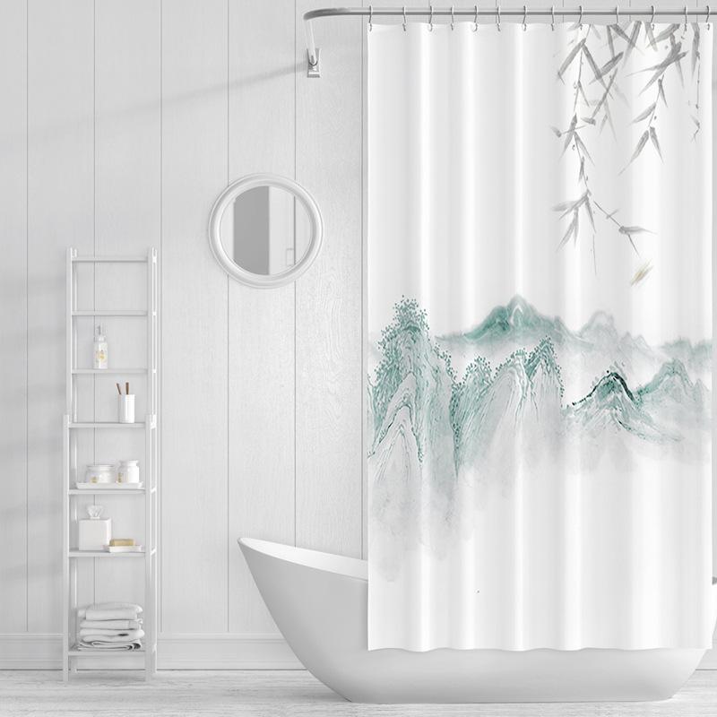 Tenda impermeabile ispessita per bagno, tenda da doccia a prova di muffa, tenda divisoria per doccia, tenda da doccia, tenda da bagno, perforazione gratuita