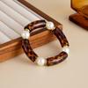 Women Elastic Resin Bead Bracelet Artistic Marbled Comfort Fit Fashion Statement Bracelet Suitable for Various Event
