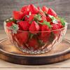 100 Pieces Fake Strawberries Fake Fruit Artificial Strawberry Kitchen Décor Plastic Strawberry Party Decorations Realistic Fake Food Lifelike for