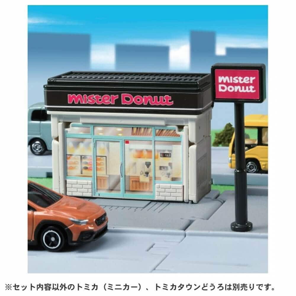 TAKARA TOMY "Tomica Town Mister Donut" Miniature Car Toy for Ages 3 and Up, Boxed, Meets Toy Safety Standards, ST Mark Certified