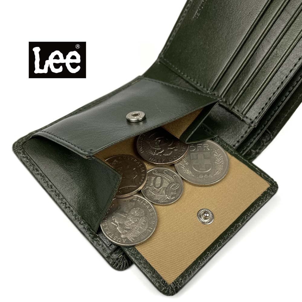 Available in 6 LEE Premium Italian Leather Bifold Real Leather colors Wallet, (0520233a) (Red)
