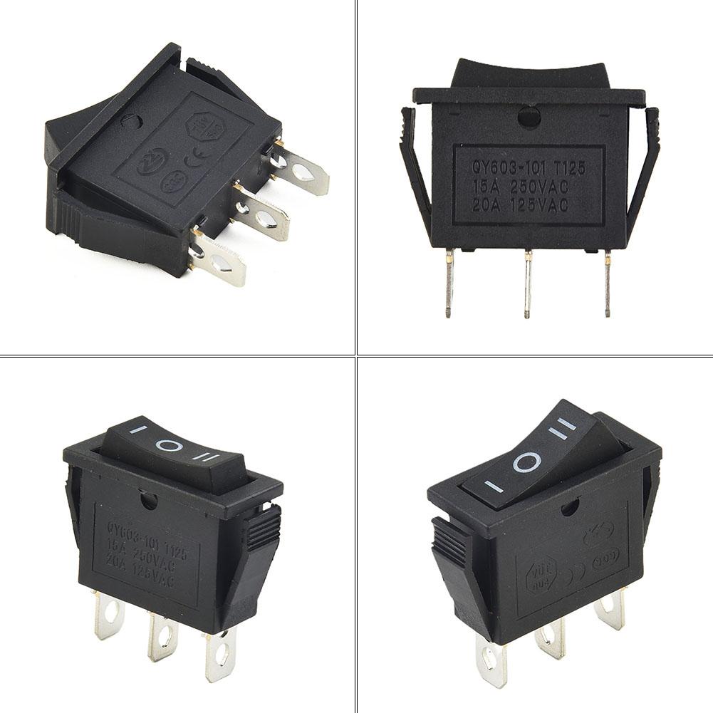 1pcs On-Off-On Rectangle Rocker Switch 3 Position SPDT Black For Car Dash Boat 12V Mini Rocker Power Switches