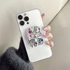 Metal Plating Folded Mobile Phone Airbag Bracket Magnetic Suction Removable Retractable Rhinestone Gem Wind Support Bracket