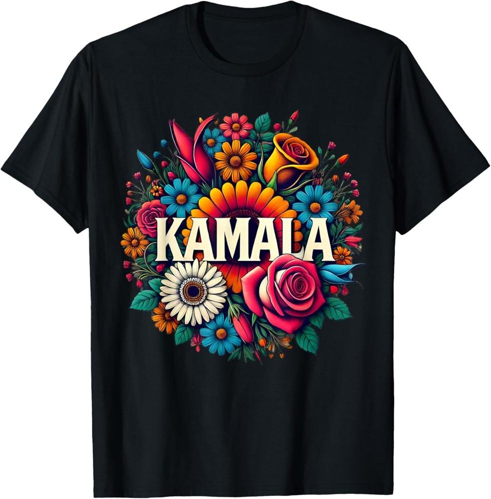 Kamala Harris Floral Flower First Female President Feminine T-Shirt Unisex T-Shirt XL