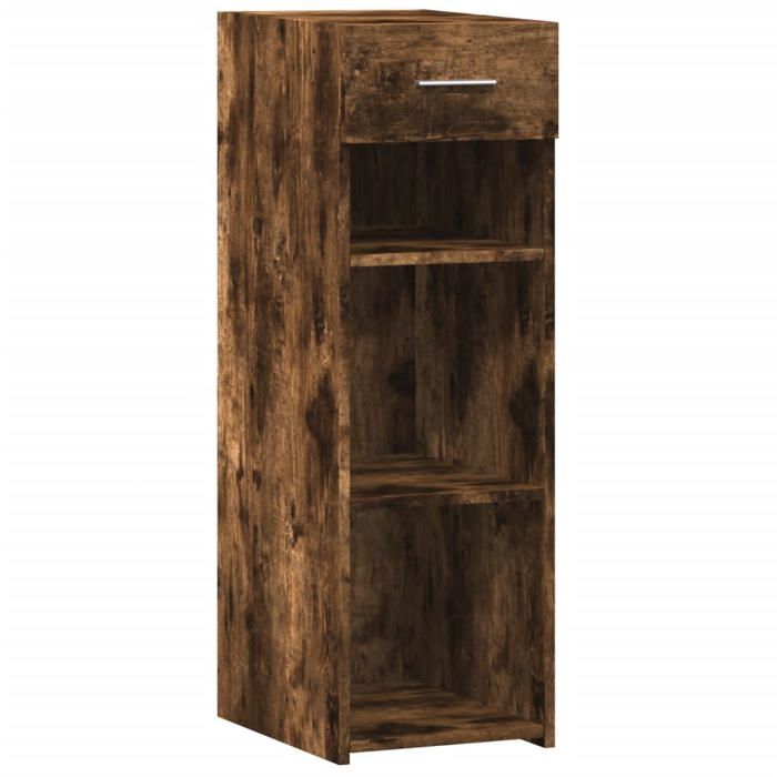 VidaXL Buffet chêne fumé 30x42,5x93 cm bois d'ingénierie, armoire, armoire latérale, armoire de rangement, armoire, placard, 846310