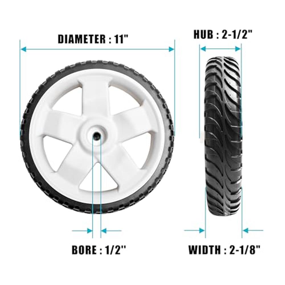 11" Antriebs-Hinterrad für TORO 137-4837, 115-2882 und 119-0313 für Toro Schiebemäher 20339 20378 20959 21329