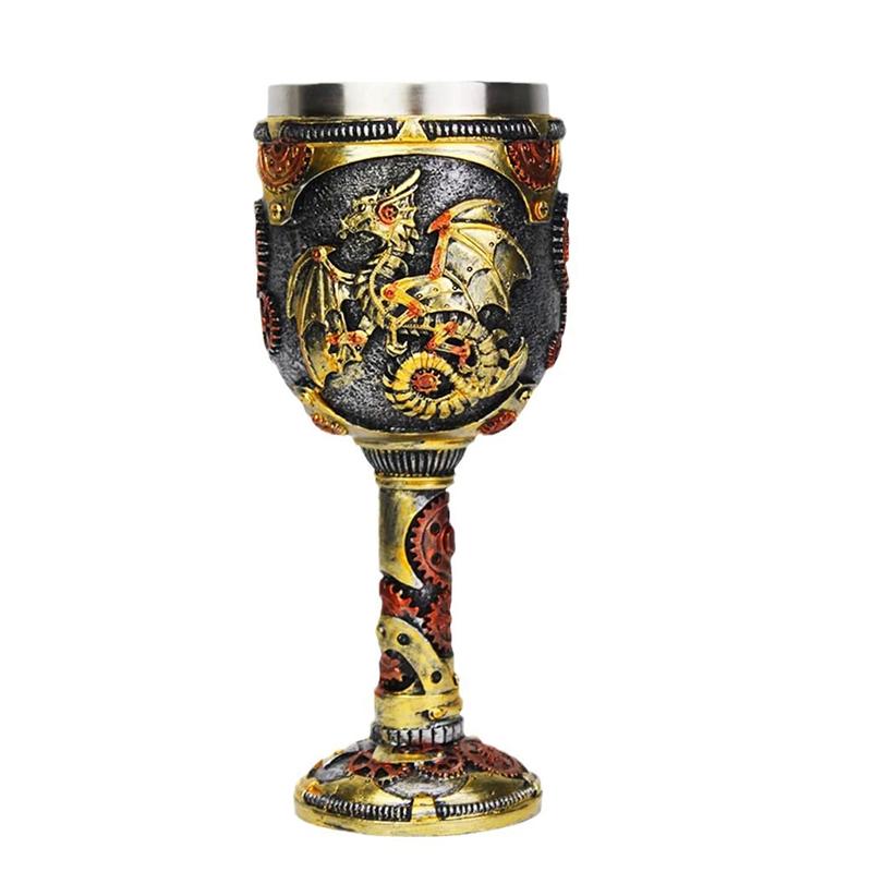 

Средневековая стимпанк кружка-дракон Ренессанс Механические драконы Пивная кружка Танкард Нержавеющая кофейная чашка Подарок ко Дню отца