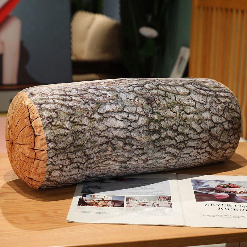 50CM Kreativní plyšová hračka pařez Dlouhý a měkký proužek stromu Polštář na hod Spací komfortní polštář Panenka K narozeninám a svátkům