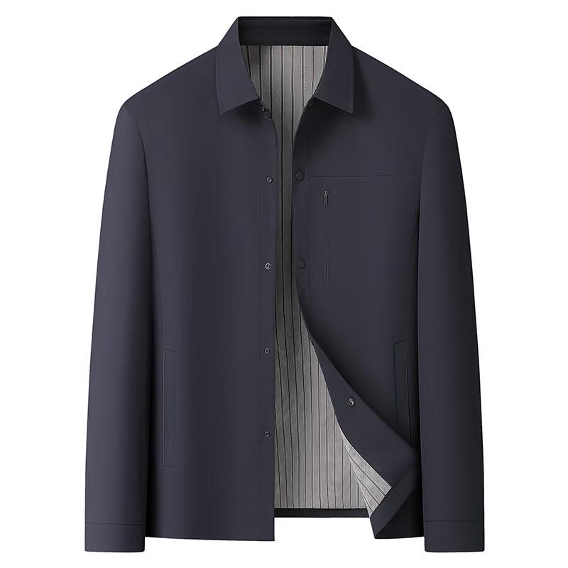 Firstview Men's Business Casual Lapel Zipper Jacket FV25D1818