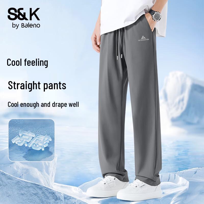 

Baleno Men s S&K Ice Silk Quick-Dry Straight Leg Casual Pants M