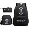 Attack Giant Elementary School Bag Backpack Casual School Bag Three-piece Set