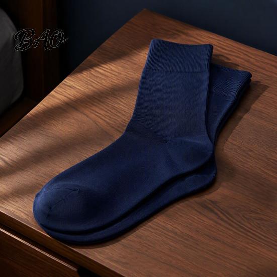 High Quality Workplace Socks Men's Dress Socks, Comfortable Crew Sock, Solid, Striped, Argyle, Dotted Polyester Cotton Blend Long Large Size Business