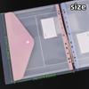 6pcs Expandable Binder Pockets - 11 Holes for 2/3/4 Ring Binders, Side-Opening Plastic Folders with Snap Button