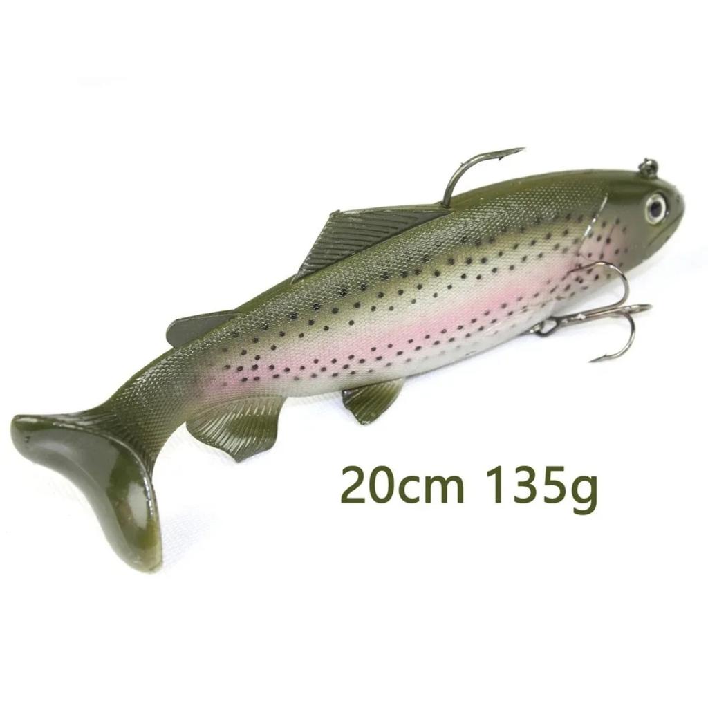 Soft Deep Sea Bait Trout Jig Head PVC Fishing Lures 135g 400g Swimming T Tail Silicone Lure Artificial Baits Swimbait Wobblers 260319