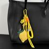 Yogodlns Pendentif Sac à Dos Citron en Similicuir d'Été Ornement de Sac à Main Tissé en Nylon
