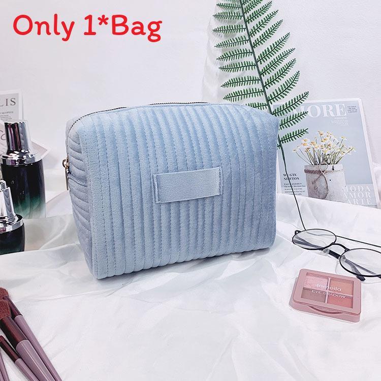 Borsa da Trucco in Velluto Organizer da Viaggio con Cerniera per Donne e Uomini