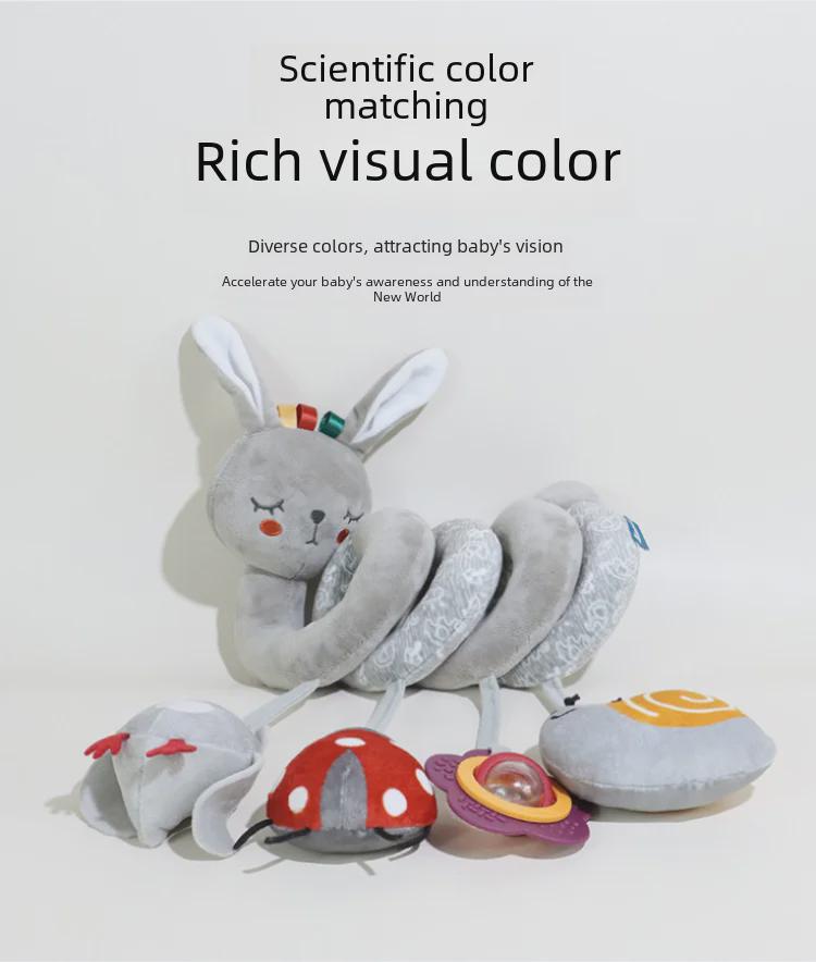 Aipinqi Grey Animal Baby Crib Soothing Toy and Bed Pendant.
