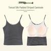 Women's Sling Vest with Chest Pad - Thin Strap, Conceals Underarm, Versatile Short Style for Spring/Summer.