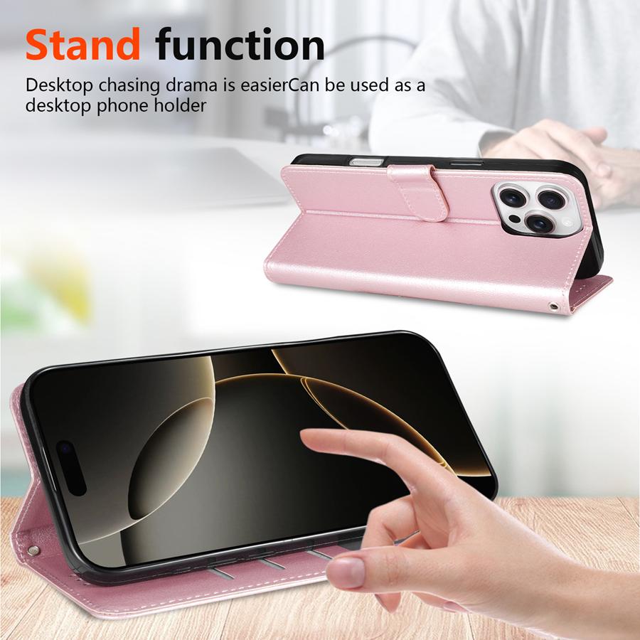 Wallet With Card Slots Classic Style Magnetic Flip Leather Case For iPhone Air 17 Pro Max 16 Plus 15 14 13 Shockproof Card Bag