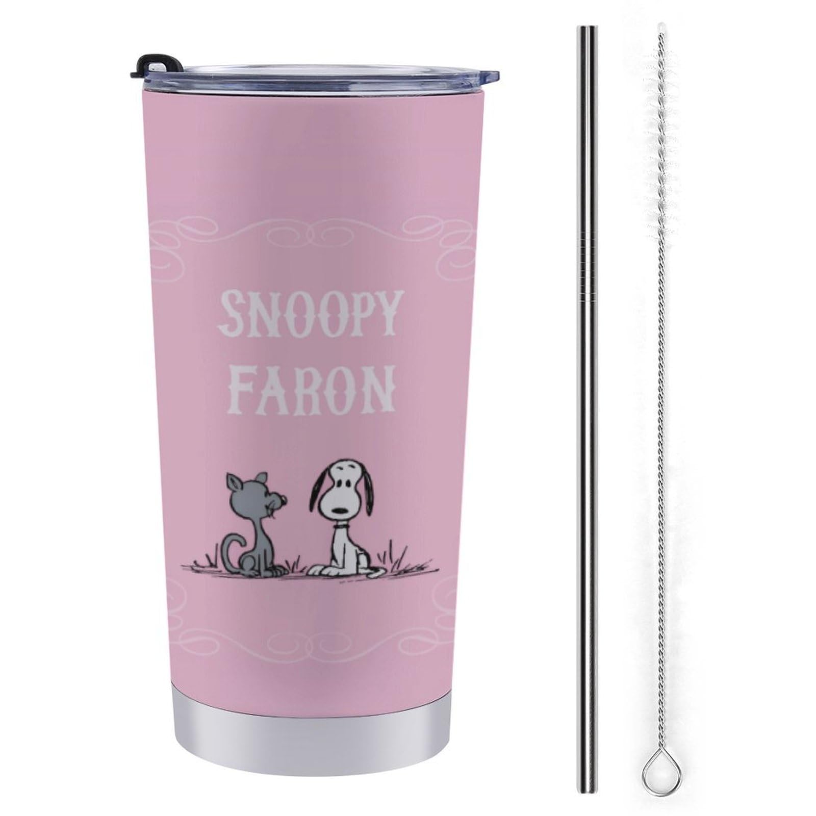 

Snoopy Tumbler, Mug, Coffee Cup, Convenience Store Cup, Insulated, Insulated, Water Bottle, Direct Drinking, Stainless Steel, with Lid, Portable,
