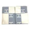 Hermes Avalon Plaid Logo Blanket Interior Throw Plaid Blanket