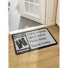 VIKAMA Funny Mature Rating Doormat "Strong Language, Alcohol, Nudity, Humor" Non-Slip Washable Rug for Home Decor