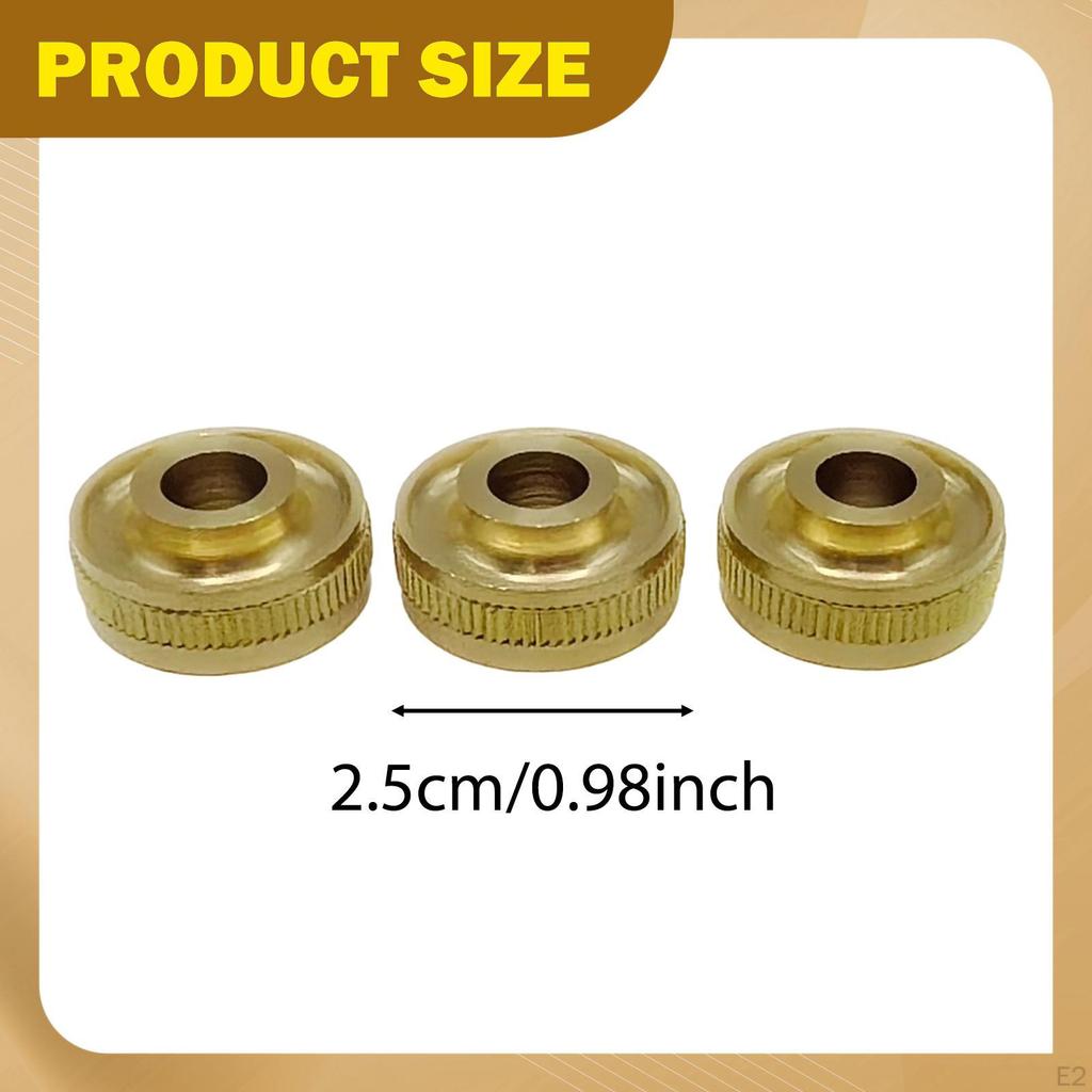 3 Pieces Alto and Tenor Valve Brass Instrument Parts Stable Practical Solid Wear Resistant Gold
