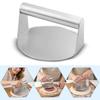 Stainless Steel Dough Press with Ergonomic Handle for Even Pressure Application On Dough and Pastry Preparation Kitchen Tool