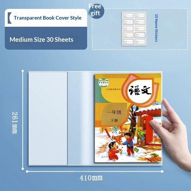 10/30 Pcs Transparent Waterproof Book Covers For Primary Middle Students Protect Textbooks