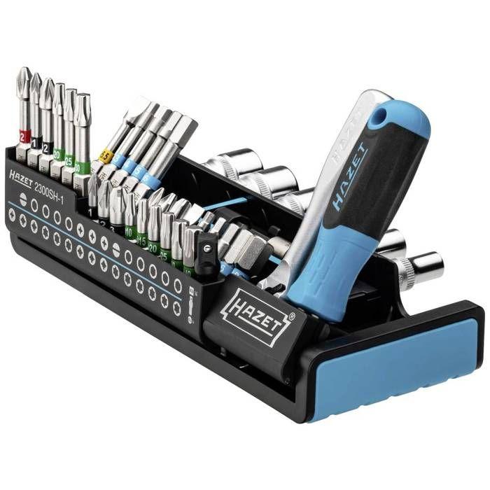 Hazet smartholder 2300sh-1 jeu d'embouts 39 pièces vis à fente, cruciforme phillips, vis pozidriv, 6 pans intérieurs, t