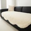 Sofa Cushion Autumn and Winter Advanced Sense Winter Plush Sofa Cover Cloth Fluffy Sofa Seat Cushion French Cream Wind Blanket