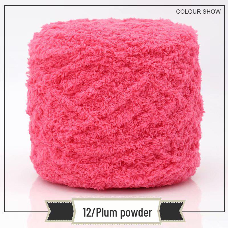 3-Strand Coral Fleece Towel Yarn - 2 Skeins for Hand-Knitted Children's Bag, Shoes, Hat, Scarf, Coat - Free Shipping