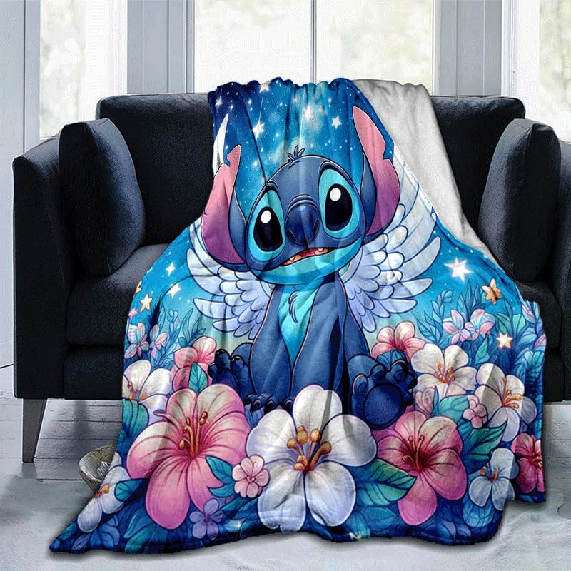 

1pc Stitch Printing Blanket - Soft, All-Season Throw for Living Room, Bedroom,Travel 80cmx120cm(31inx47in)