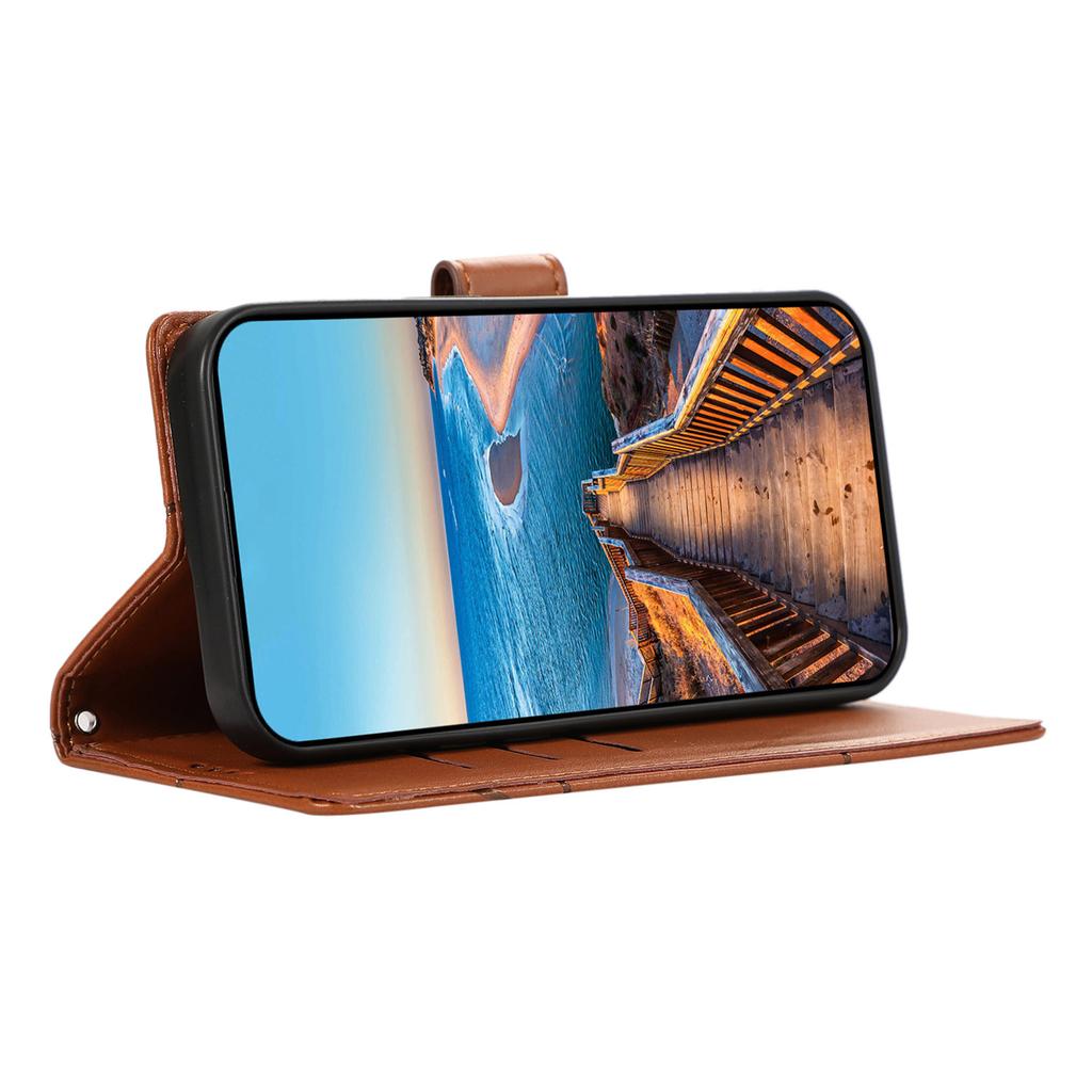 DF-06 Für Xiaomi Redmi Note 13 Pro 5G/Poco X6 5G Lederhülle Liniengeprägt Wallet Cover
