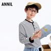 Maglione a pullover in maglia a manica lunga con scollo rotondo unisex per bambini Annil
