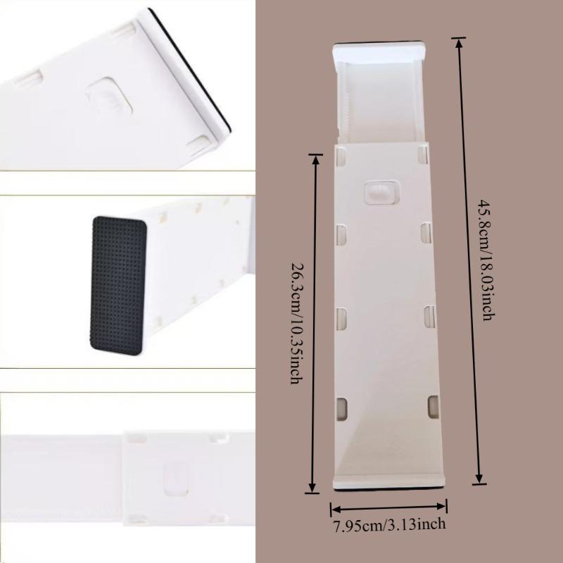 Adjustable Expandable Drawer Dividers – Plastic Organizers for Home Storage, Underwear/Socks, Utensils & Tools,Slim Easy Install
