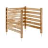 Dřevěný plot pro soukromí 3 panely Lamelový plot pro klimatizaci 36" Š x 36" D