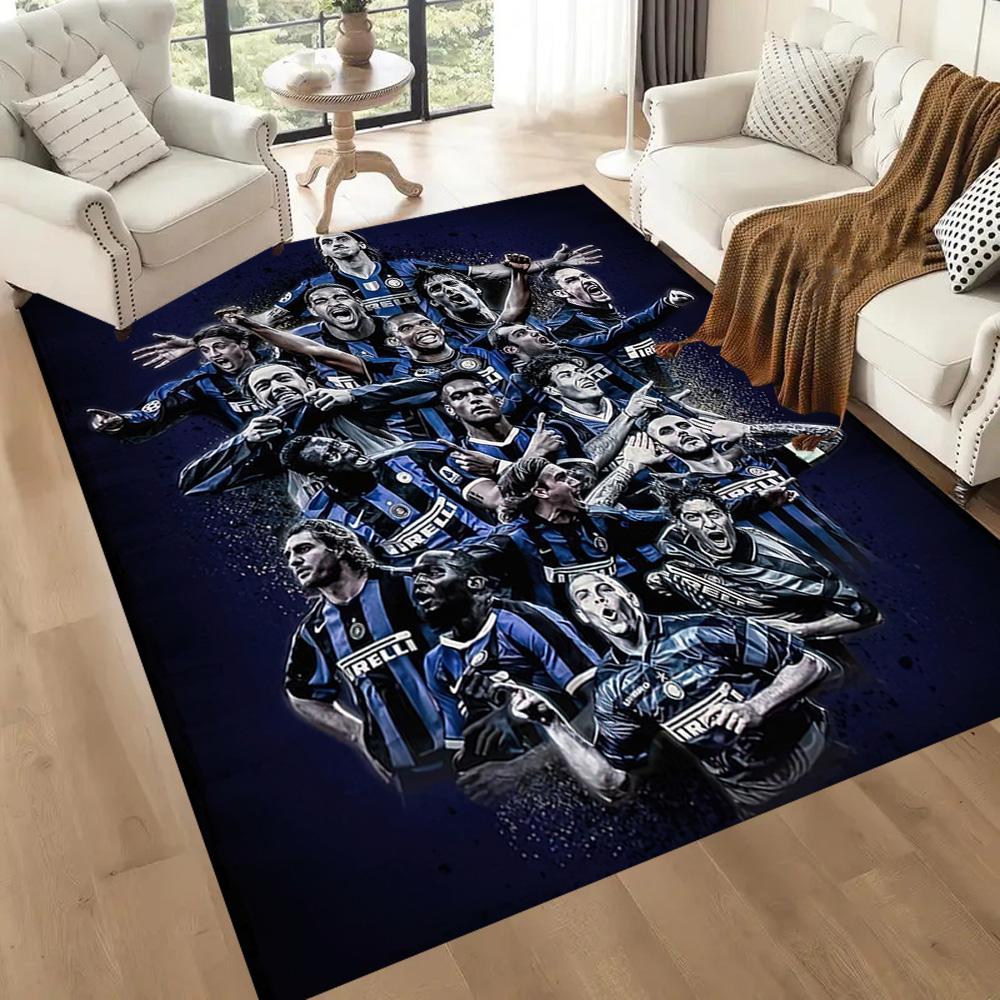 Inter Milan Area Rug Design For Game Room Dining Room Balcony Living Rooms Antislip Rug Office Home Decor Perfect Gift For Womenmen