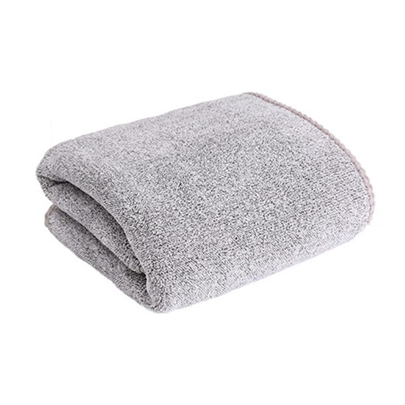 

70x140cm Home Bathroom Antibacterial Bamboo Charcoal Fiber Soft Absorbent Gym Pool Bath Towel 70x140cm&1pc серый