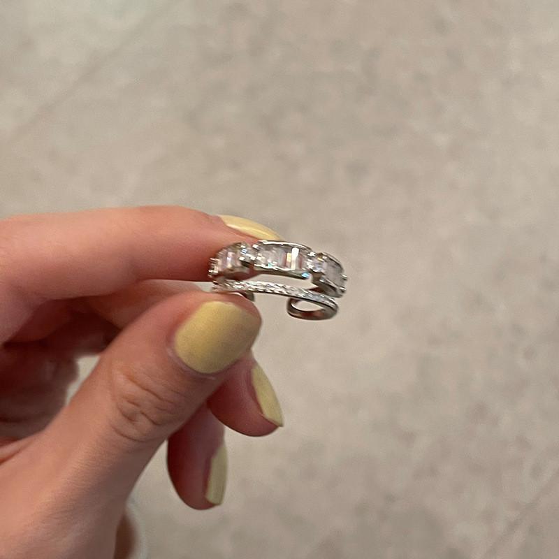 

Трендовое регулируемое минималистичное открытое кольцо для женщин, изготовленное из элегантной меди и циркония