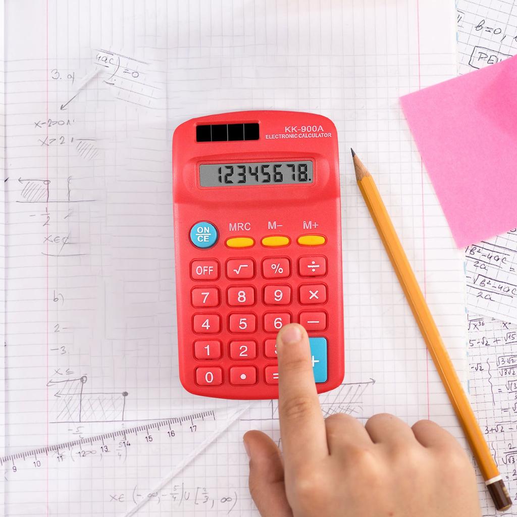 Portable Color Calculator Office Supplies Basic Standard Calculator With 8 Digit Display Battery Solar Smart Calculator