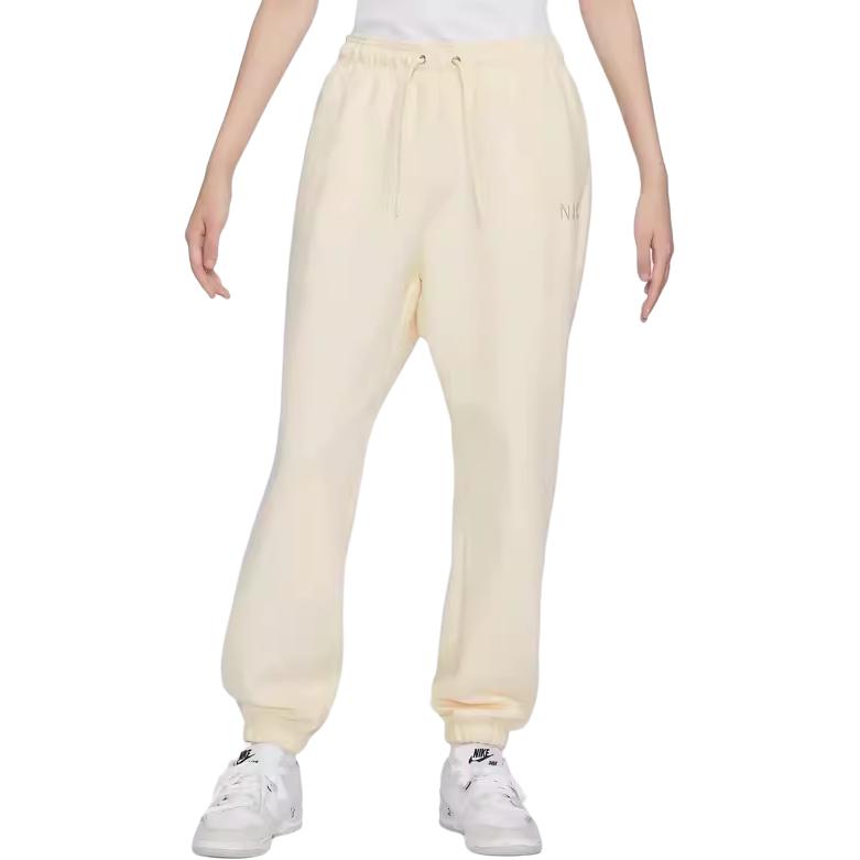New Nike Knitted Sweatpants Women's Ecru HF0423-113