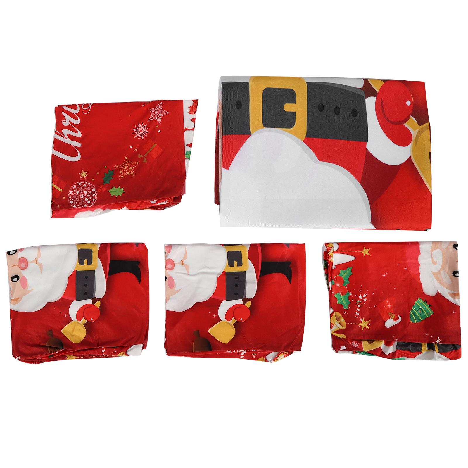 

Рождественские скатерти, чехлы на стулья, набор для домашней кухни, столовой, праздничное украшение, тип колокольчика 140x140cm