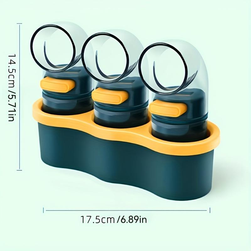 Spice Organizer with Controlled Dispensing - Countertop Spice Rack, Space Saving Kitchen Organizer with, for Salt, Pepper, Chili, Herbs